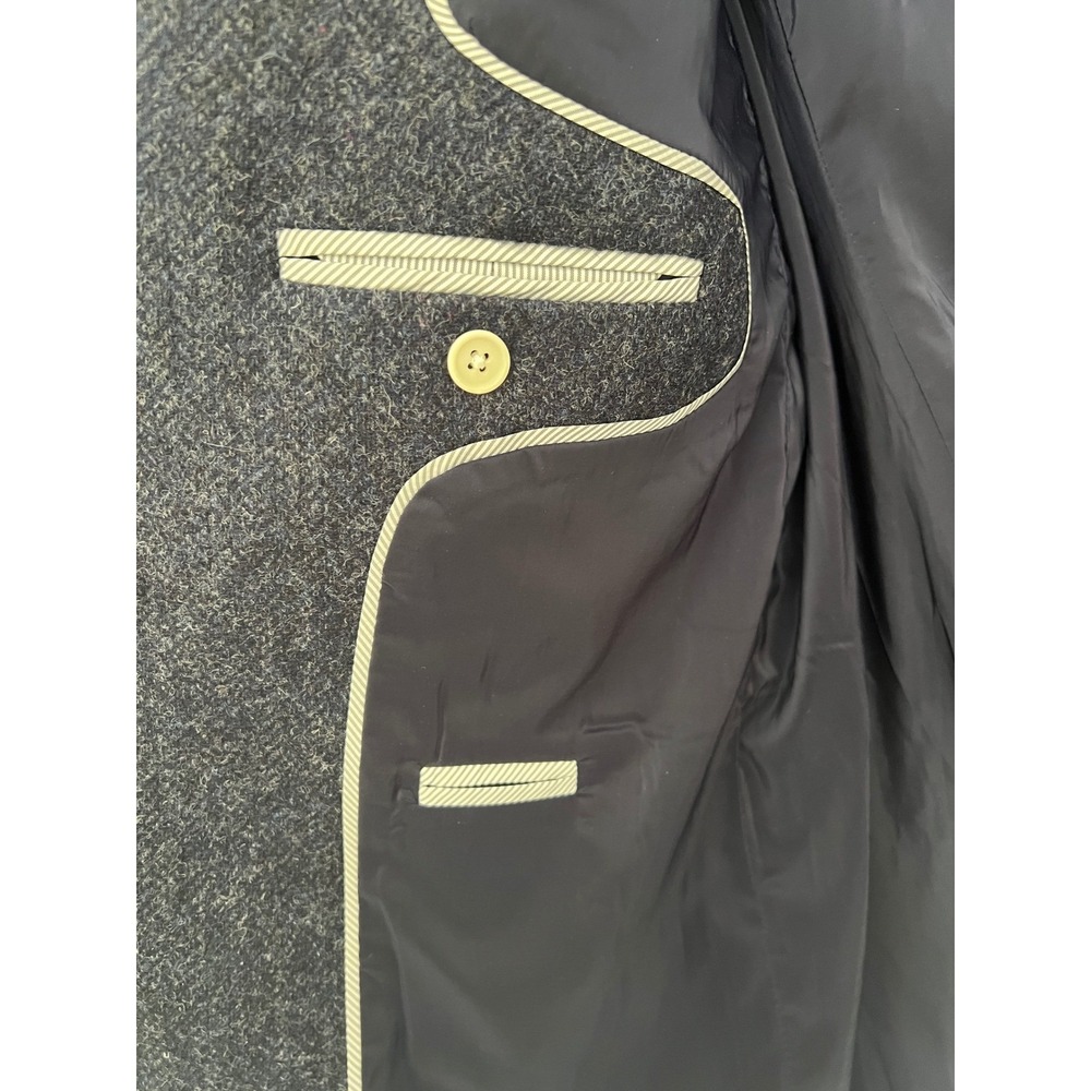J.Crew Blazer Women Blue Herringbone British Moon Wool Gold Button Old Money 18 - Picture 8 of 13
